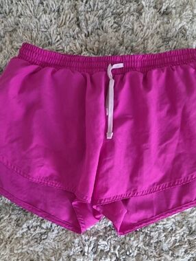Old Navy Hot Pink Athletic Pull-On Shorts with White Drawstring